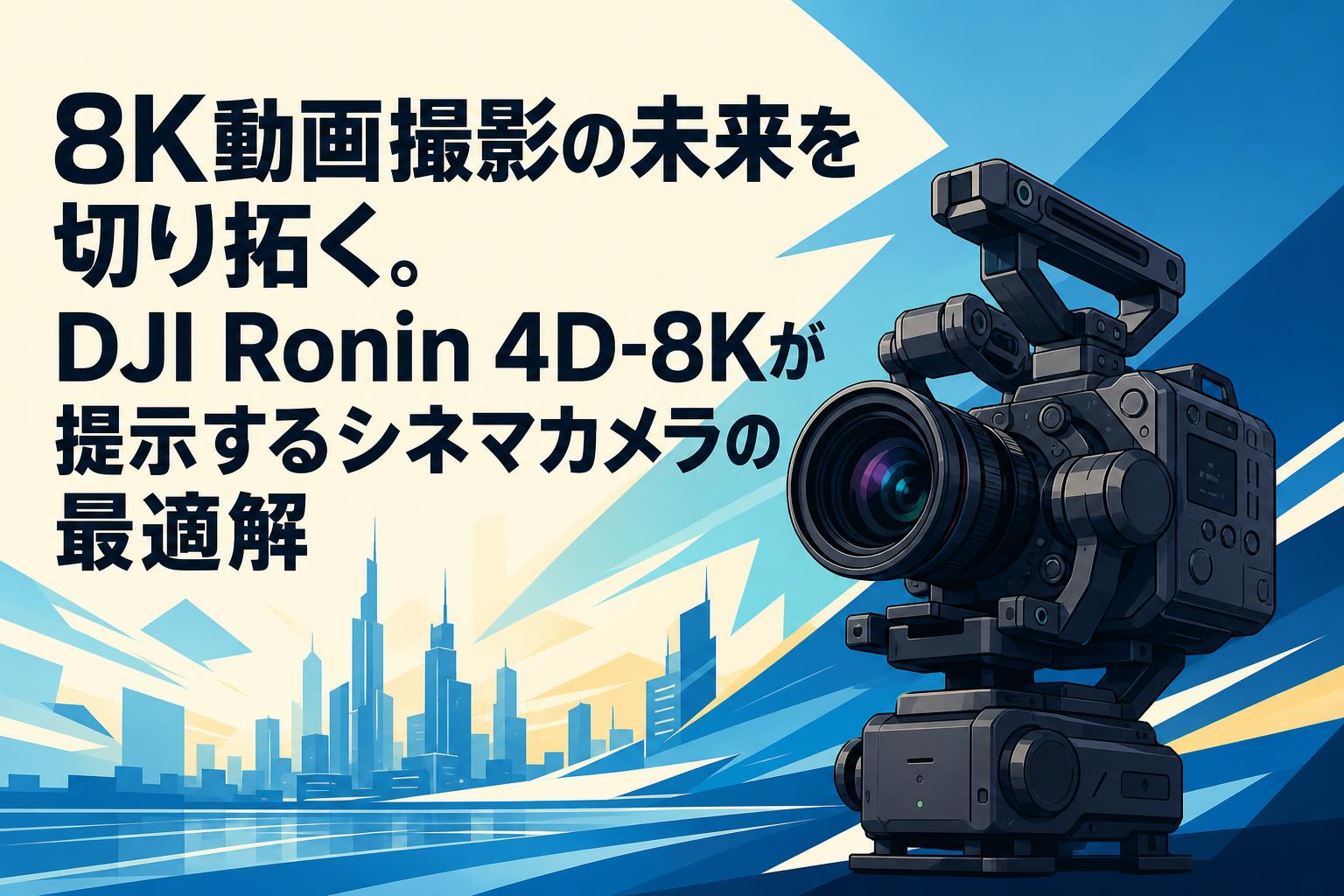 8K動画撮影の未来を切り拓く。DJI Ronin 4D-8Kが提示するシネマカメラの最適解