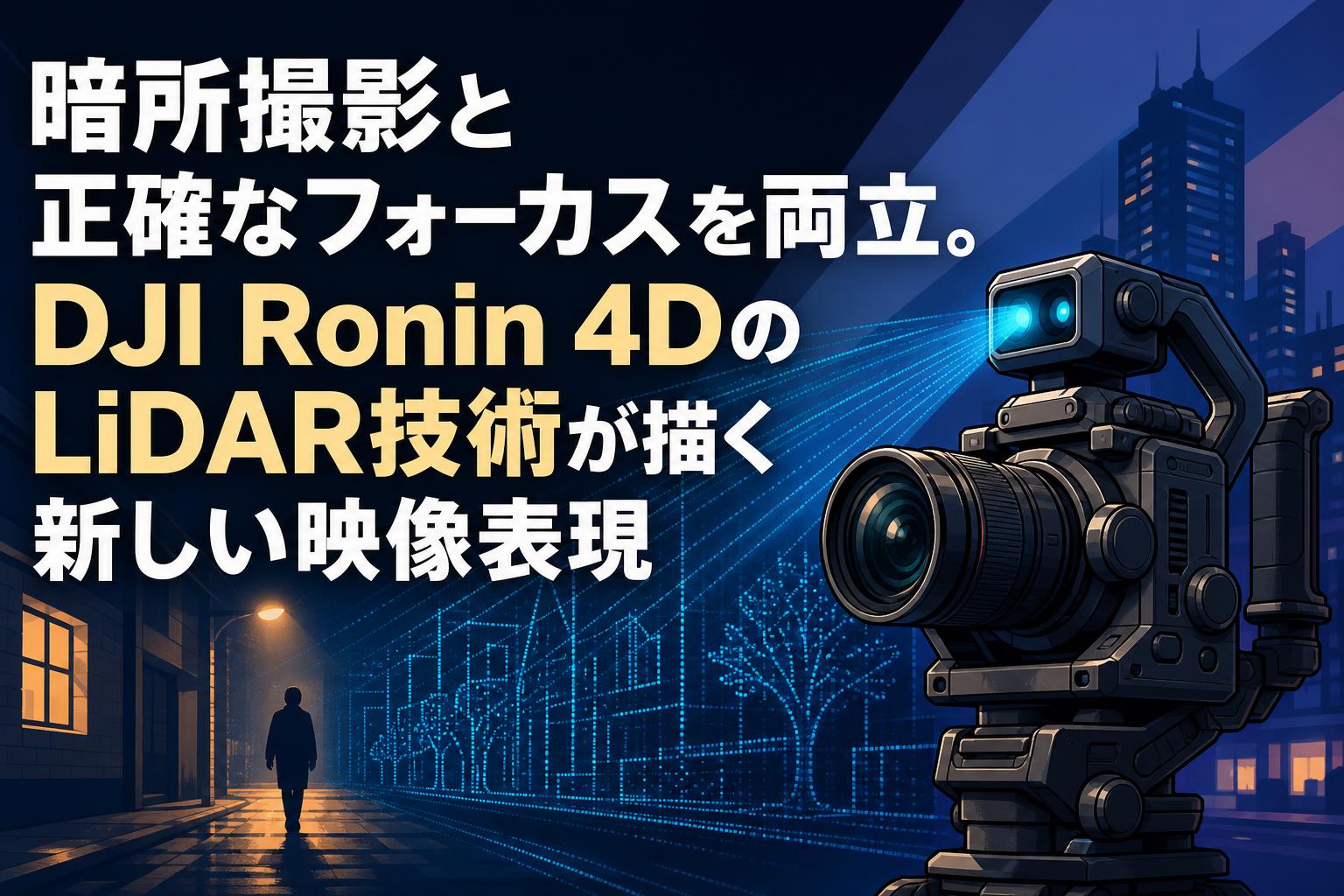 暗所撮影と正確なフォーカスを両立。DJI Ronin 4DのLiDAR技術が描く新しい映像表現