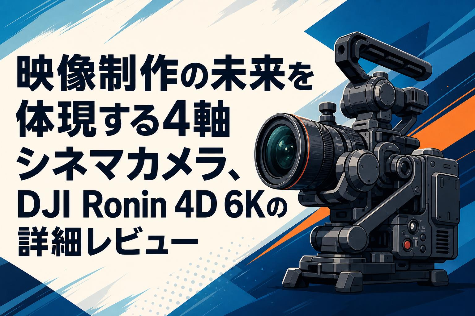 映像制作の未来を体現する4軸シネマカメラ、DJI Ronin 4D 6Kの詳細レビュー