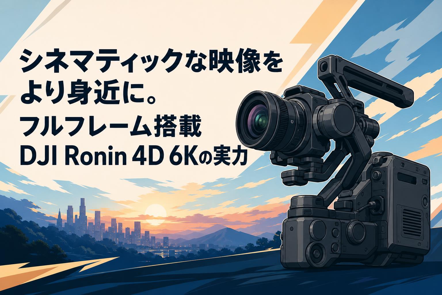 シネマティックな映像をより身近に。フルフレーム搭載DJI Ronin 4D 6Kの実力