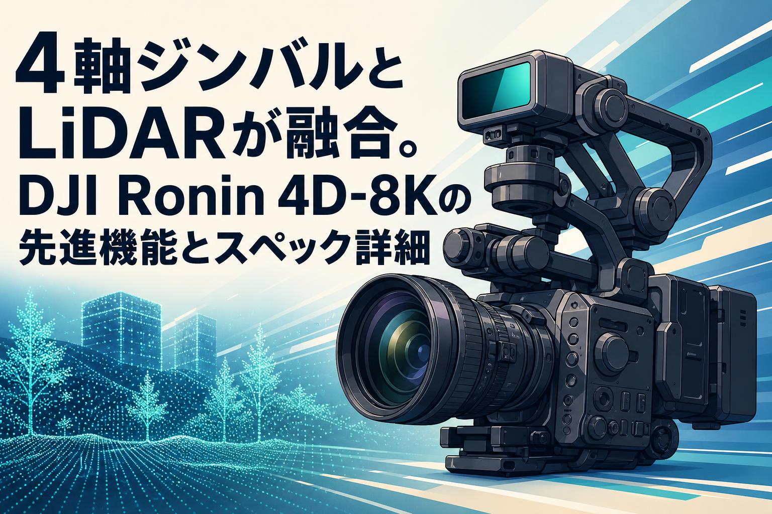 4軸ジンバルとLiDARが融合。DJI Ronin 4D-8Kの先進機能とスペック詳細