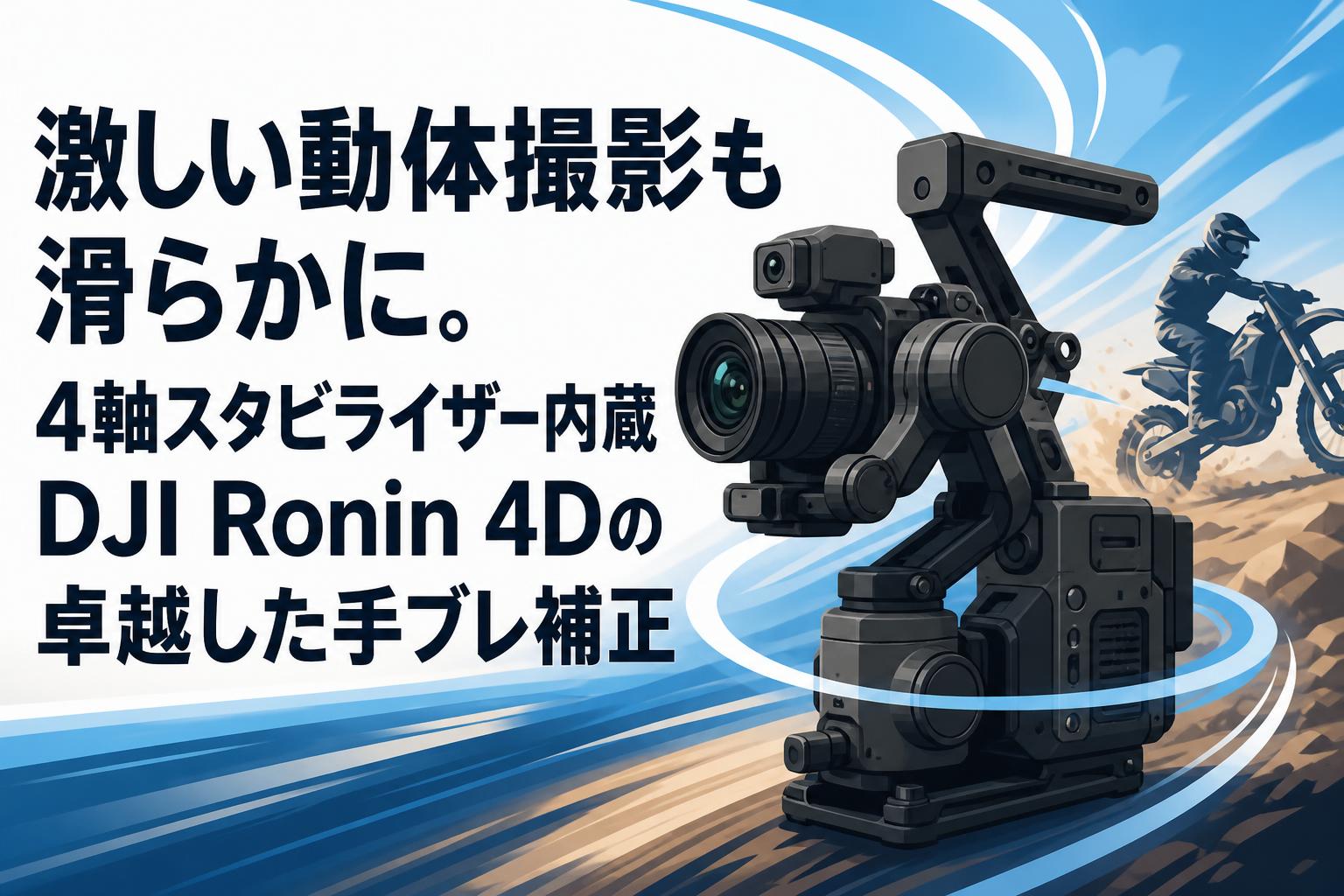 激しい動体撮影も滑らかに。4軸スタビライザー内蔵DJI Ronin 4Dの卓越した手ブレ補正