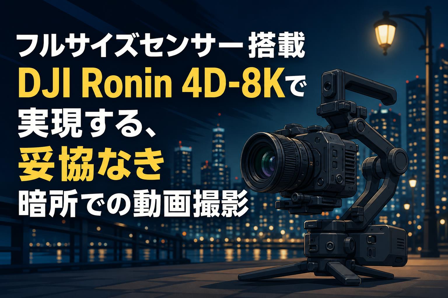 フルサイズセンサー搭載DJI Ronin 4D-8Kで実現する、妥協なき暗所での動画撮影