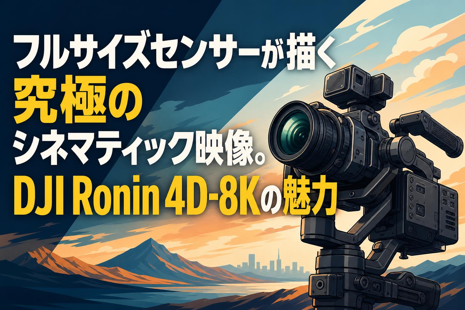 フルサイズセンサーが描く究極のシネマティック映像。DJI Ronin 4D-8Kの魅力