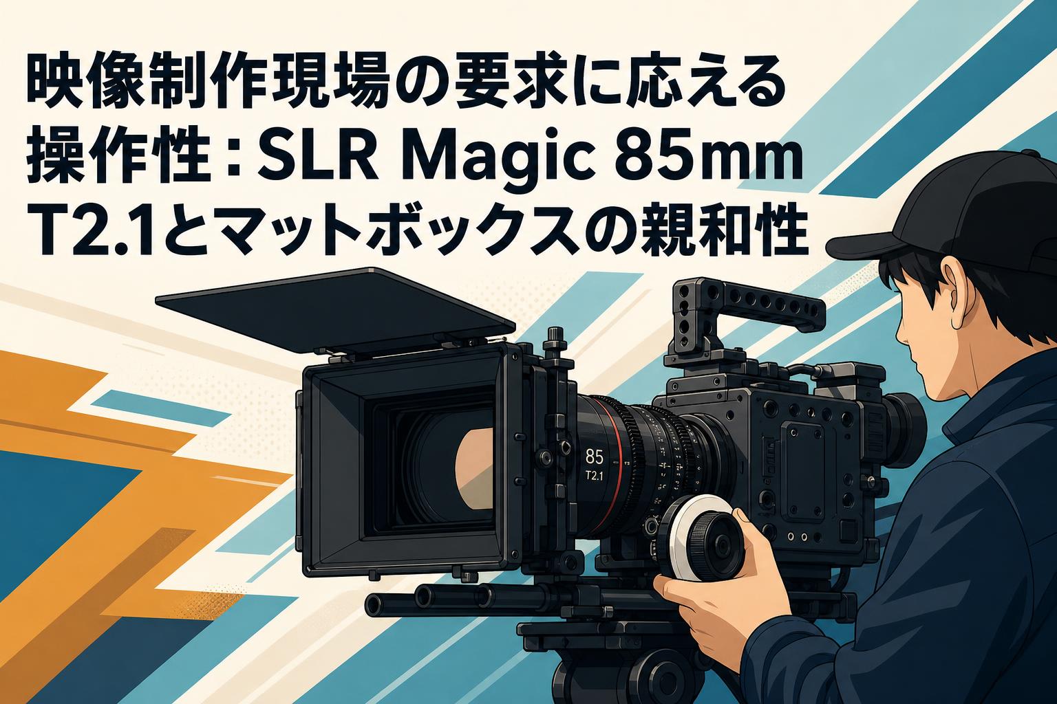 映像制作現場の要求に応える操作性：SLR Magic 85mm T2.1とマットボックスの親和性