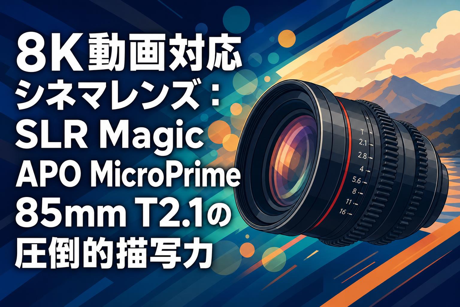 8K動画対応シネマレンズ：SLR Magic APO MicroPrime 85mm T2.1の圧倒的描写力