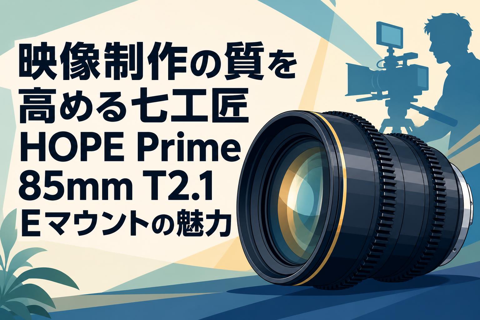 映像制作の質を高める七工匠 HOPE Prime 85mm T2.1 Eマウントの魅力