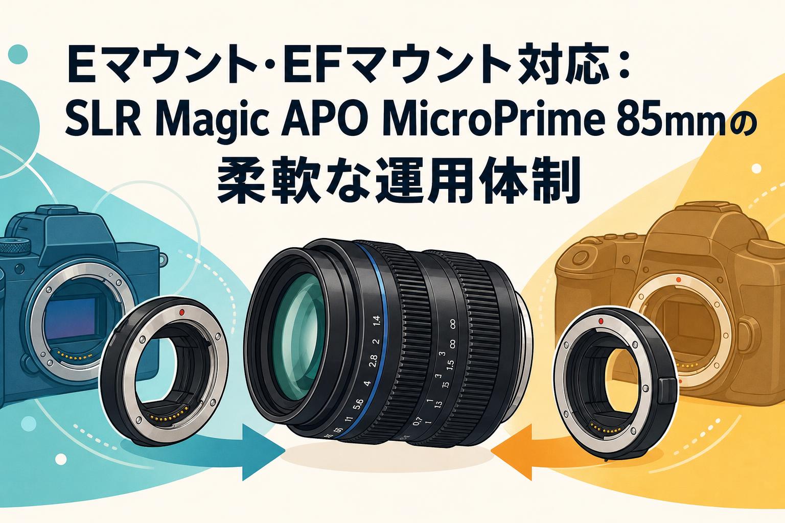 Eマウント・EFマウント対応：SLR Magic APO MicroPrime 85mmの柔軟な運用体制