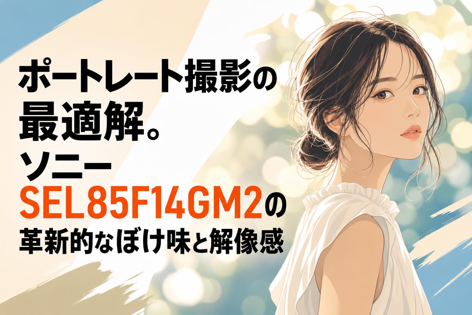 ポートレート撮影の最適解。ソニー SEL85F14GM2の革新的なぼけ味と解像感