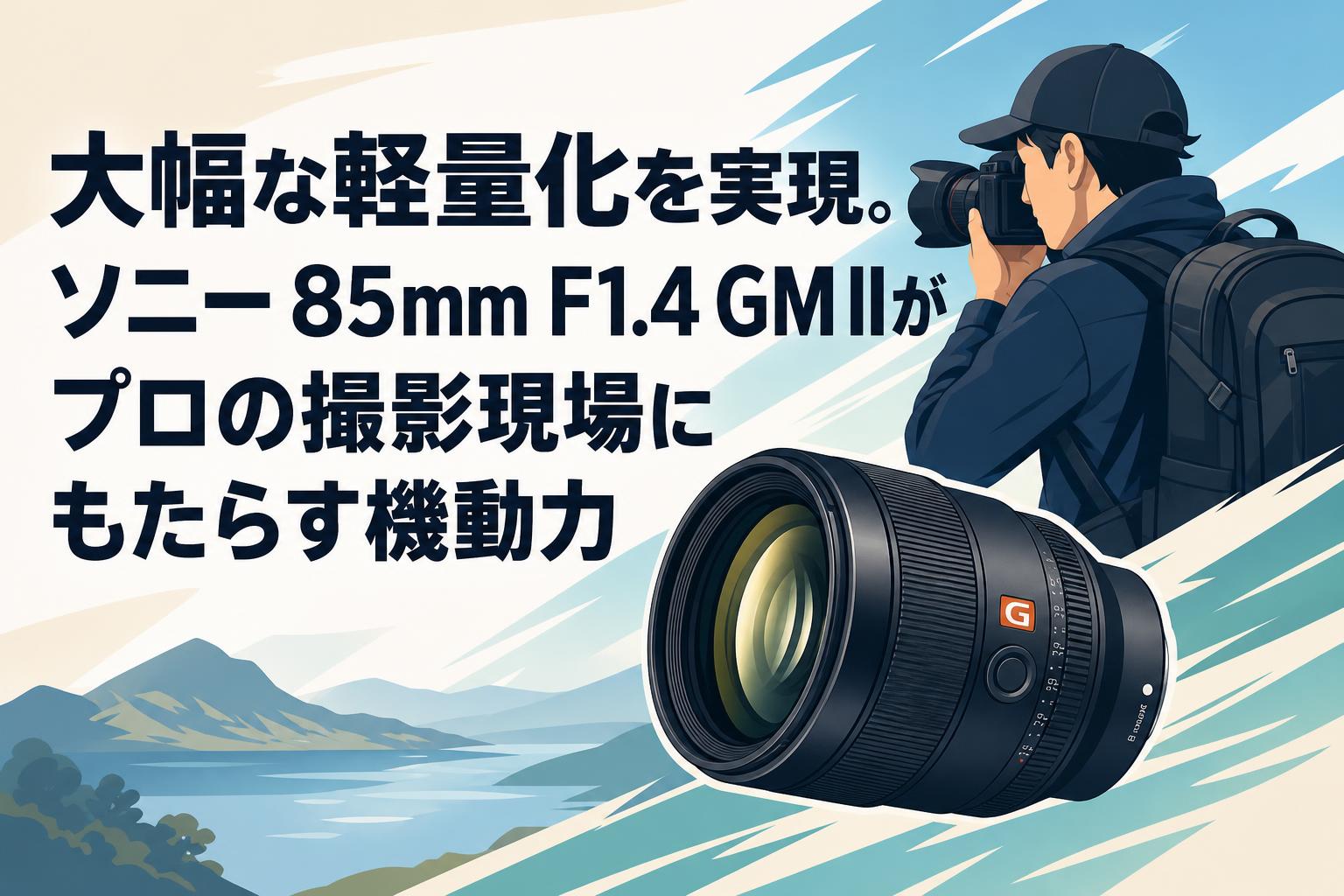 大幅な軽量化を実現。ソニー 85mm F1.4 GM IIがプロの撮影現場にもたらす機動力