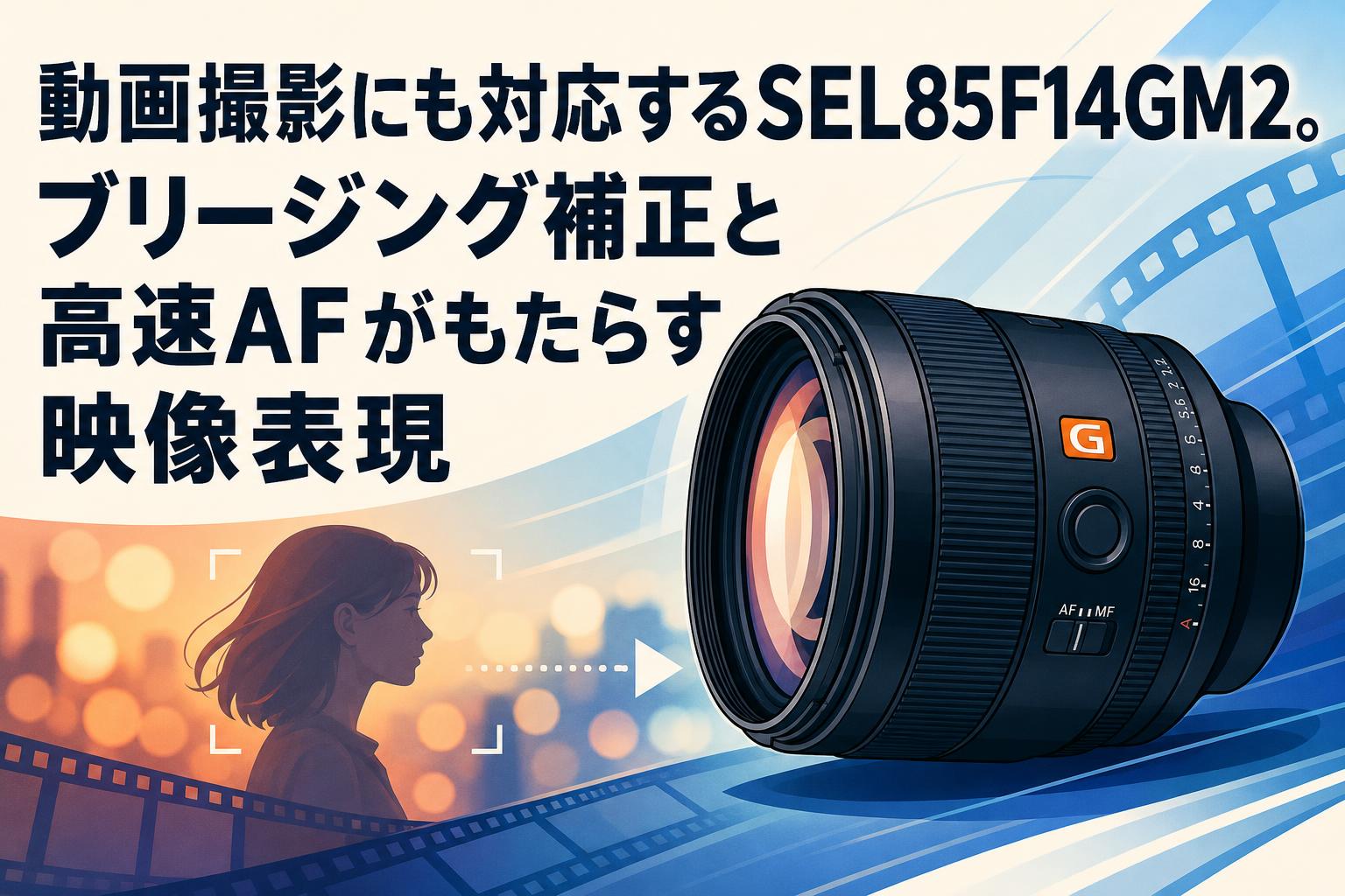 動画撮影にも対応するSEL85F14GM2。ブリージング補正と高速AFがもたらす映像表現