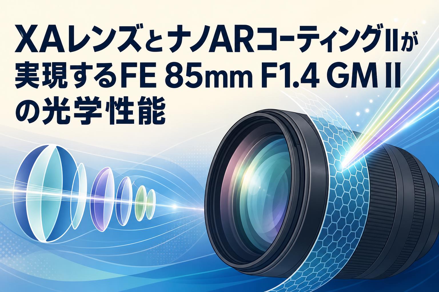 XAレンズとナノARコーティングIIが実現するFE 85mm F1.4 GM IIの光学性能