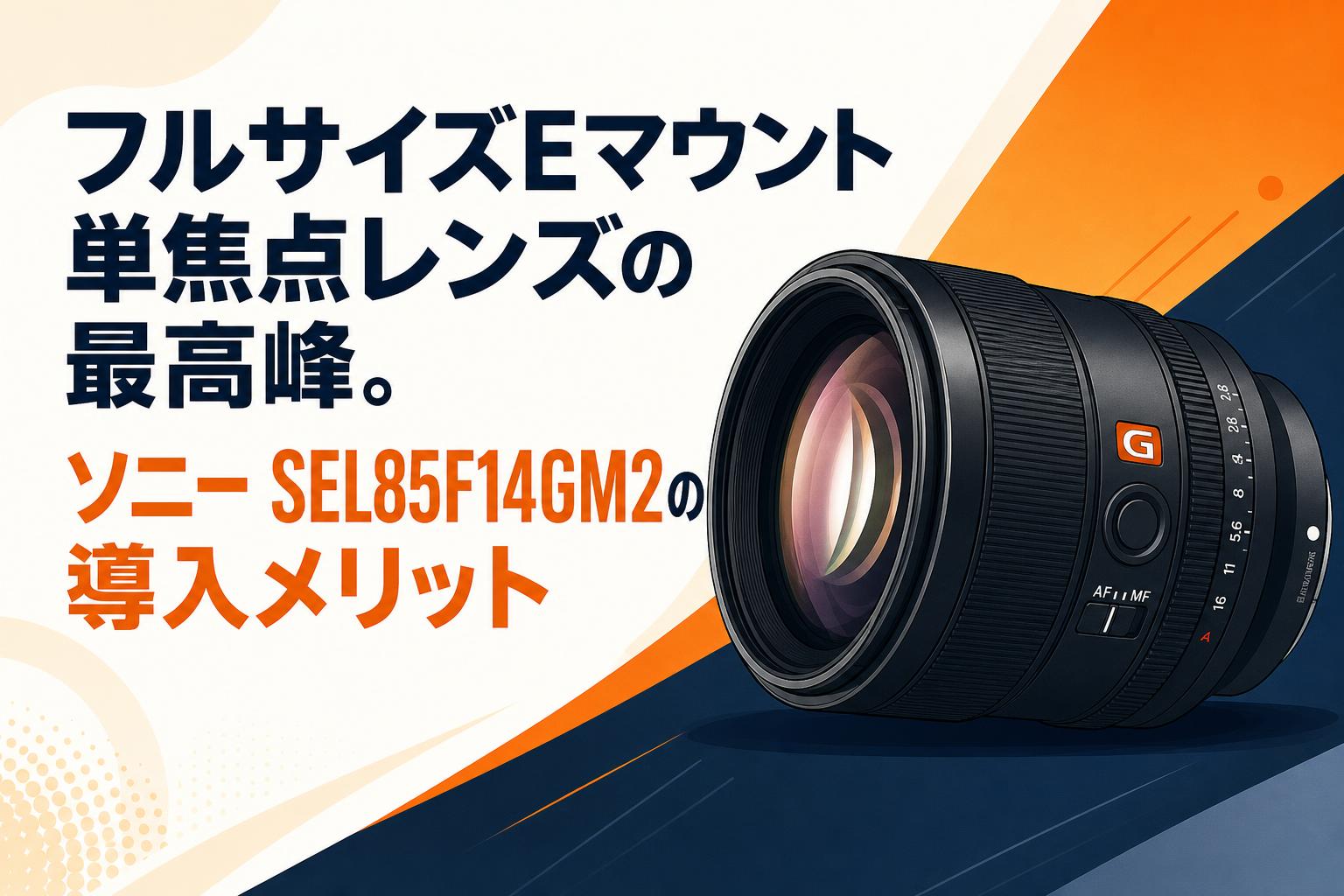 フルサイズEマウント単焦点レンズの最高峰。ソニー SEL85F14GM2の導入メリット