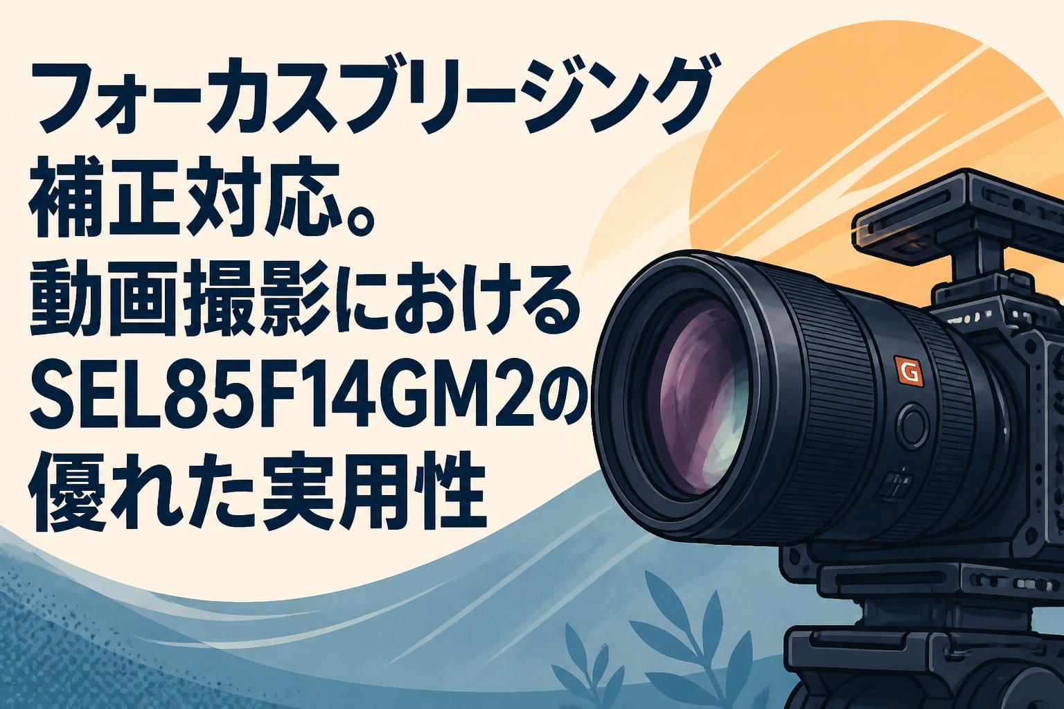 フォーカスブリージング補正対応。動画撮影におけるSEL85F14GM2の優れた実用性