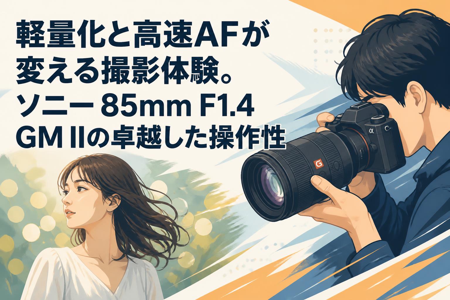 軽量化と高速AFが変える撮影体験。ソニー 85mm F1.4 GM IIの卓越した操作性