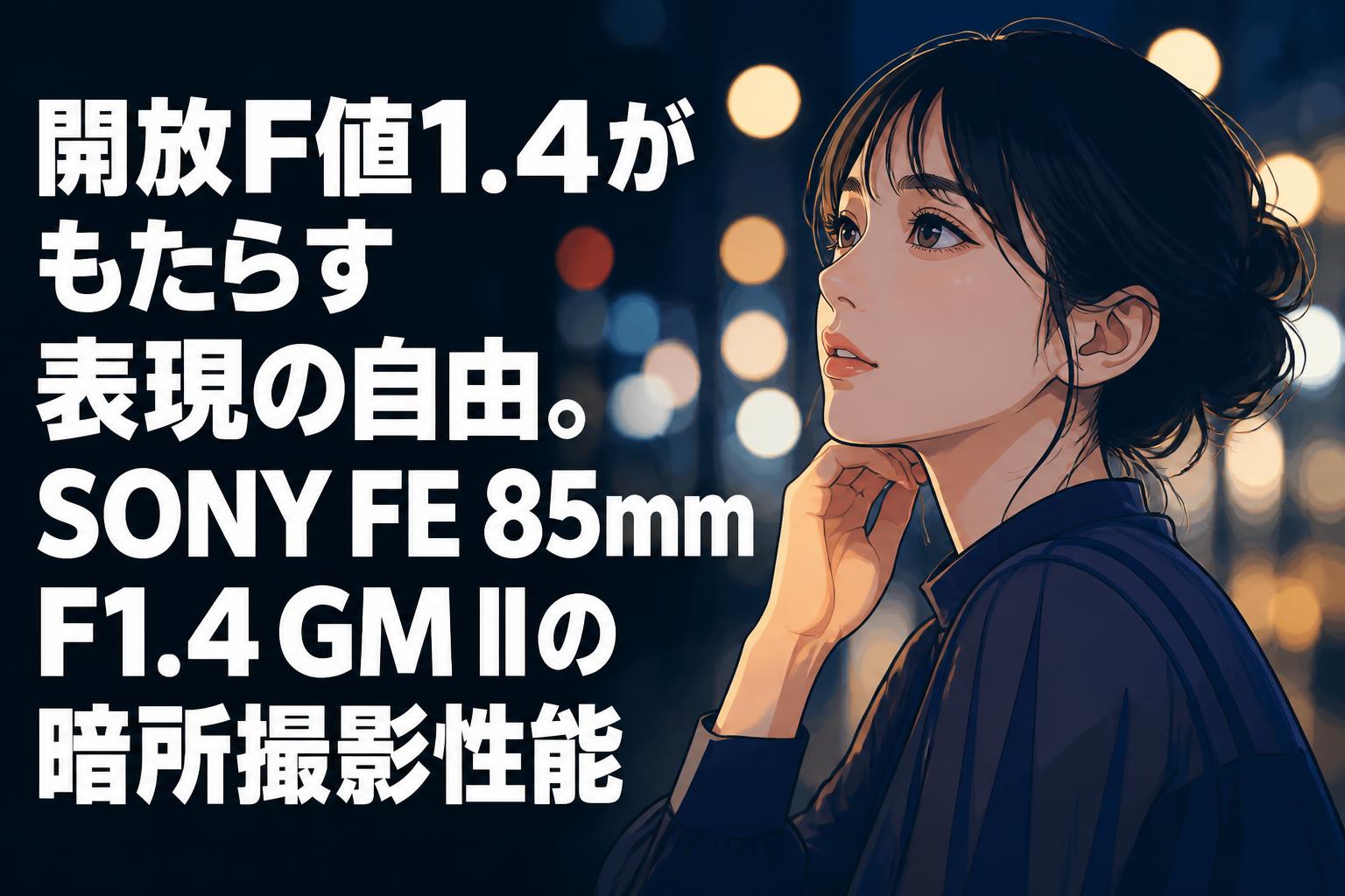 開放F値1.4がもたらす表現の自由。SONY FE 85mm F1.4 GM IIの暗所撮影性能