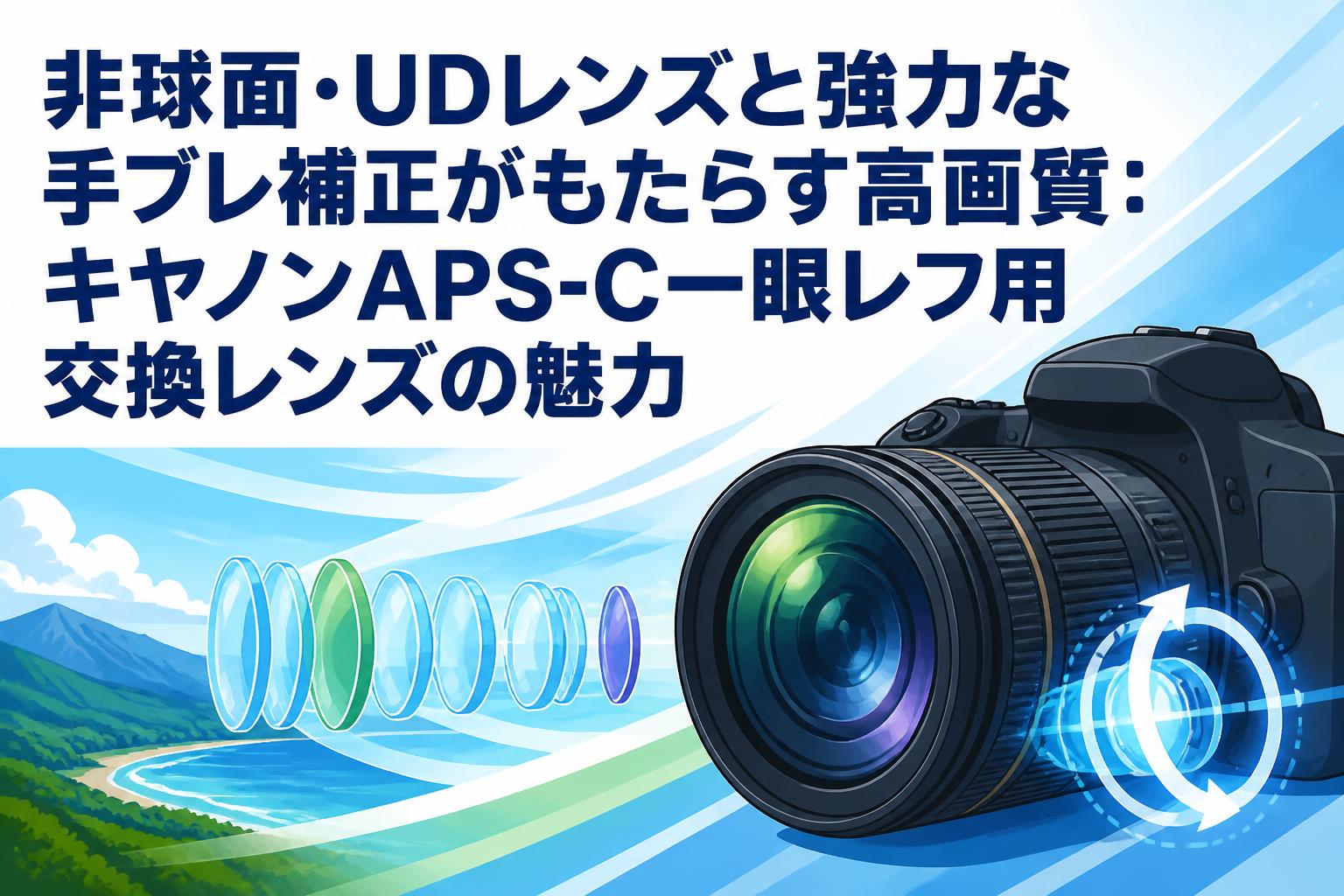 非球面・UDレンズと強力な手ブレ補正がもたらす高画質：キヤノンAPS-C一眼レフ用交換レンズの魅力