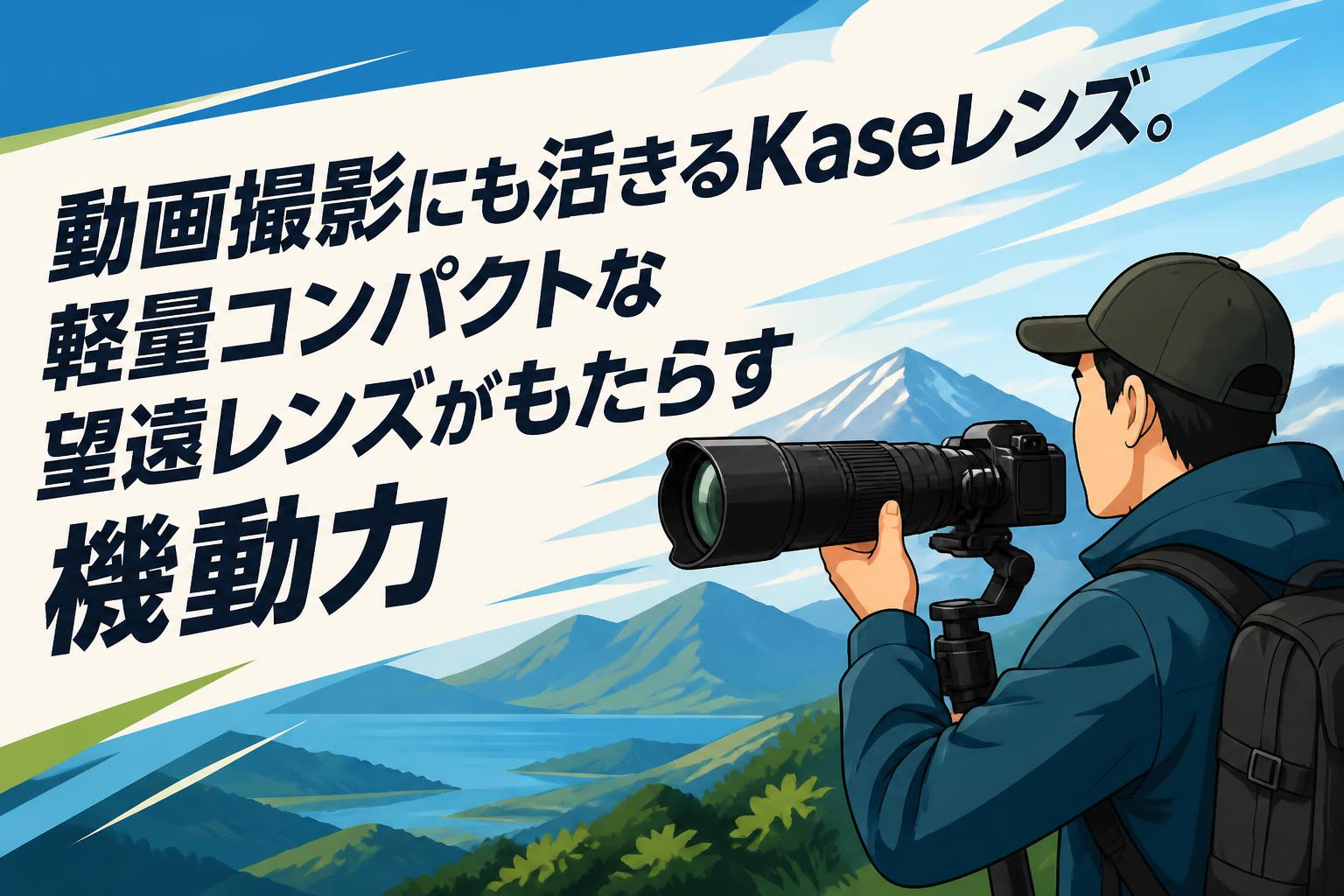 動画撮影にも活きるKaseレンズ。軽量コンパクトな望遠レンズがもたらす機動力
