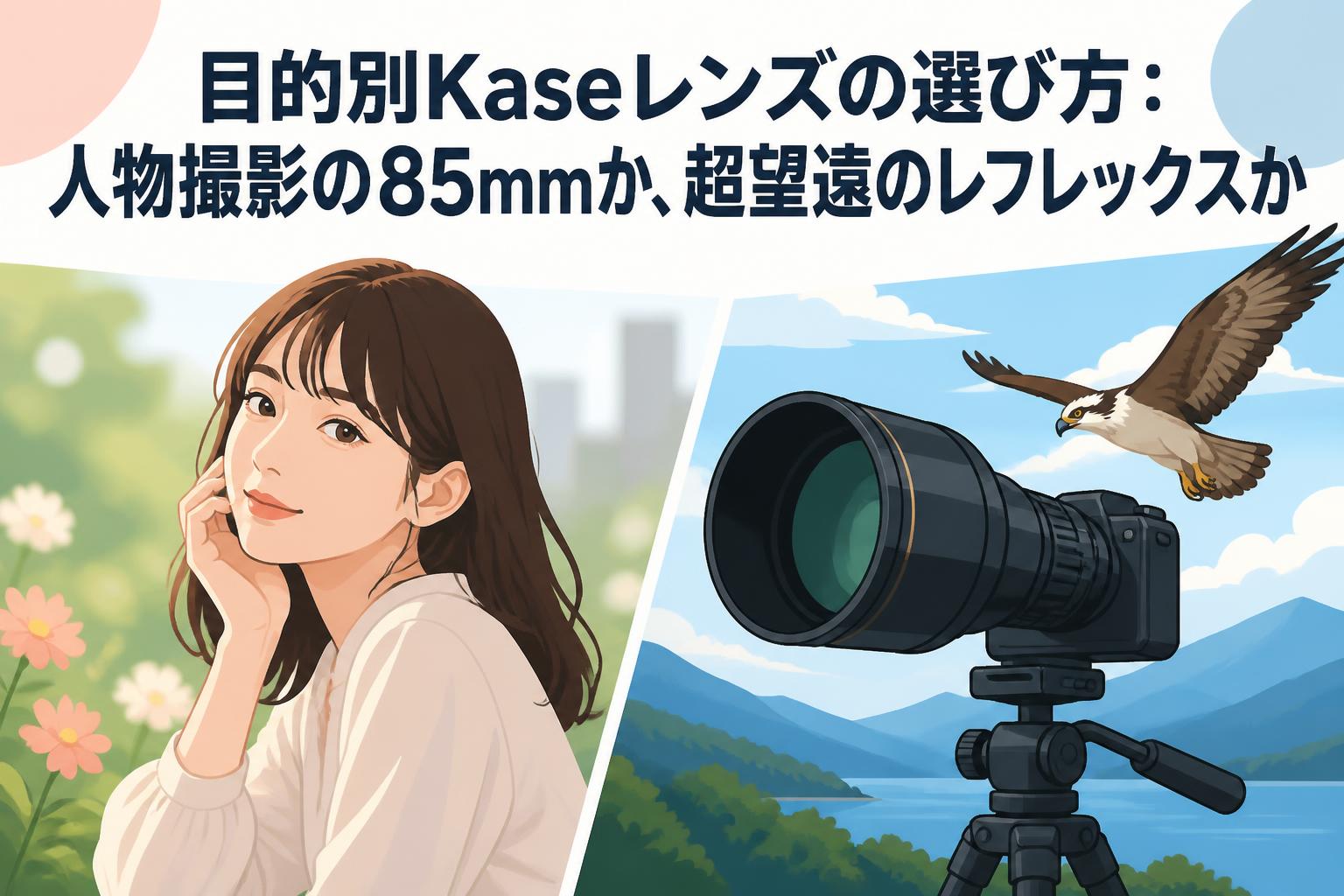 目的別Kaseレンズの選び方：人物撮影の85mmか、超望遠のレフレックスか