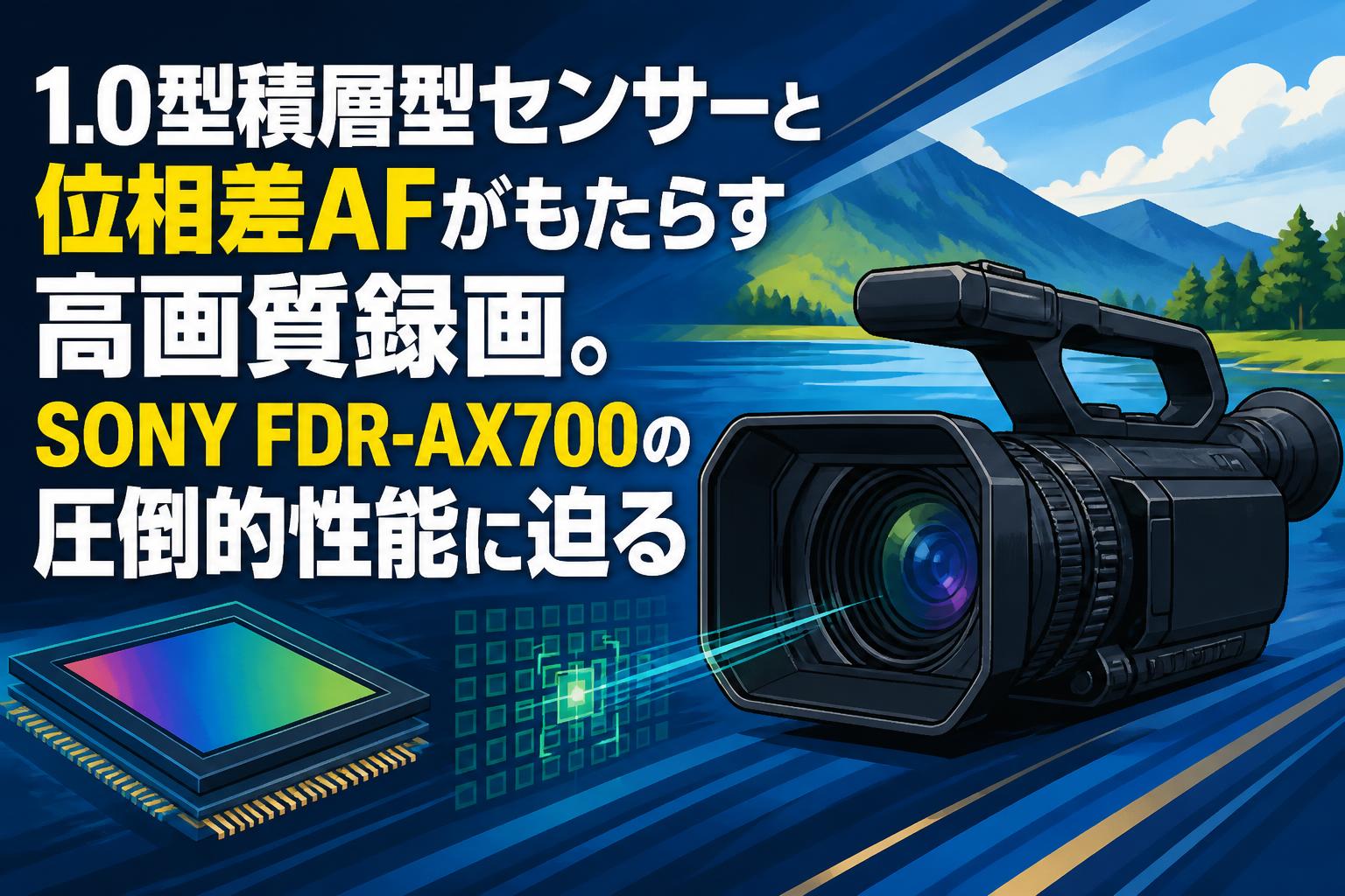 1.0型積層型センサーと位相差AFがもたらす高画質録画。SONY FDR-AX700の圧倒的性能に迫る