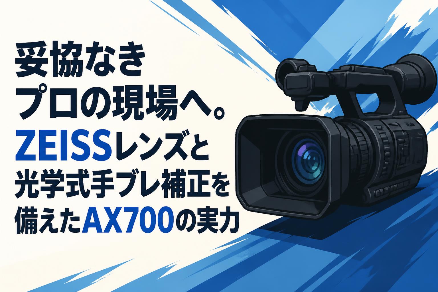 妥協なきプロの現場へ。ZEISSレンズと光学式手ブレ補正を備えたAX700の実力