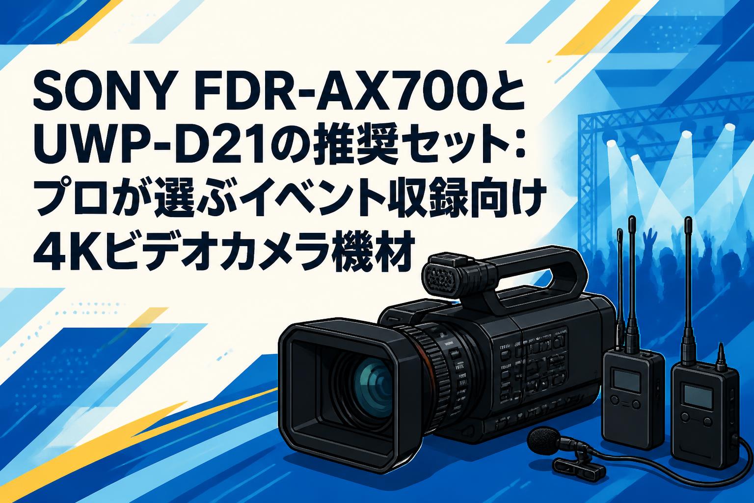 SONY FDR-AX700とUWP-D21の推奨セット：プロが選ぶイベント収録向け4Kビデオカメラ機材