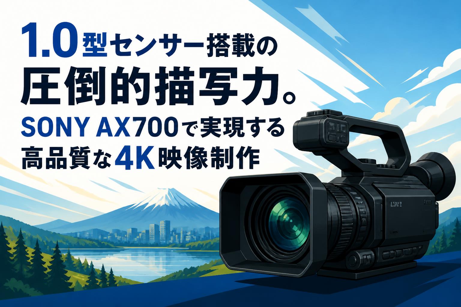 1.0型センサー搭載の圧倒的描写力。SONY AX700で実現する高品質な4K映像制作