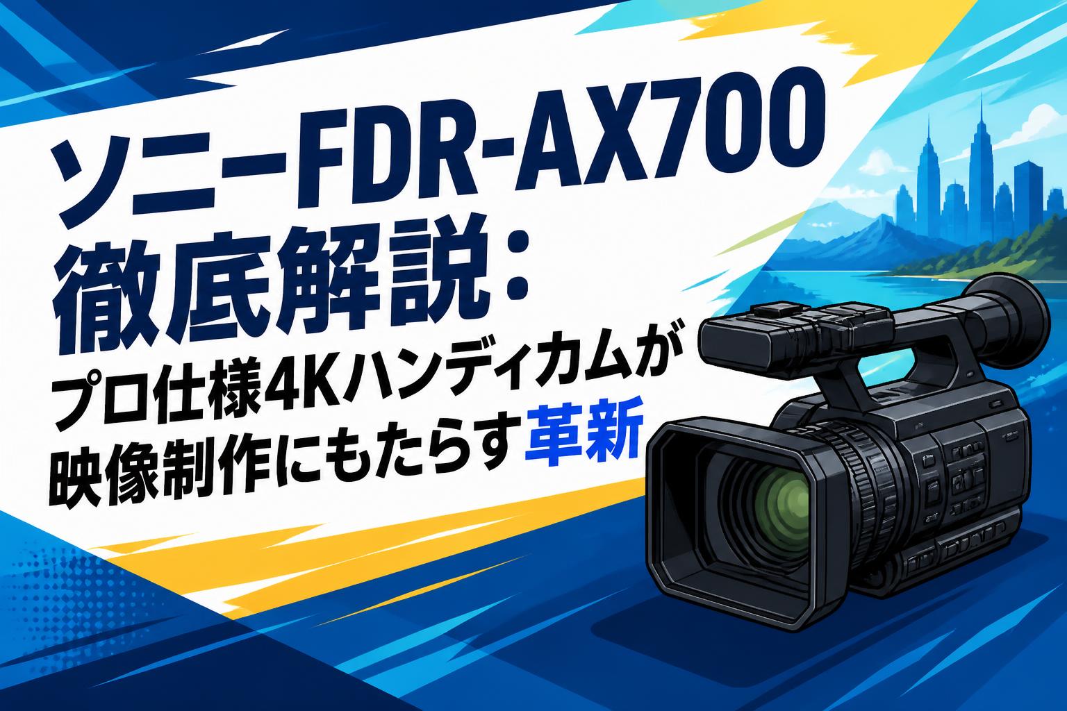 ソニーFDR-AX700徹底解説：プロ仕様4Kハンディカムが映像制作にもたらす革新