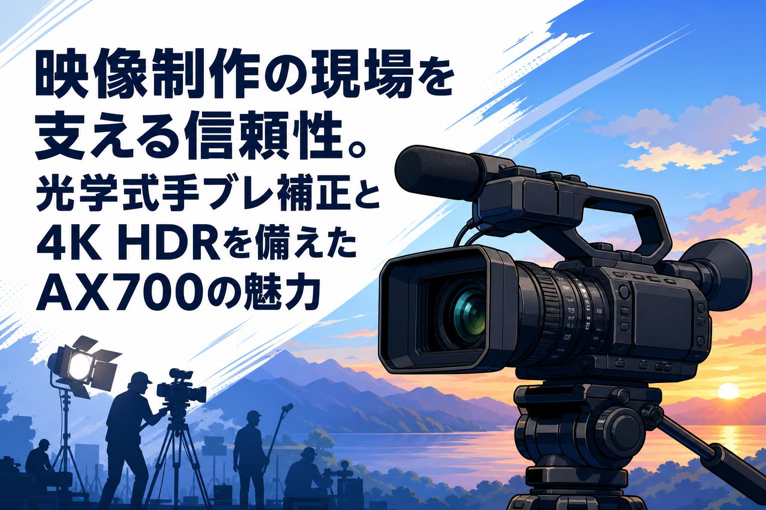 映像制作の現場を支える信頼性。光学式手ブレ補正と4K HDRを備えたAX700の魅力