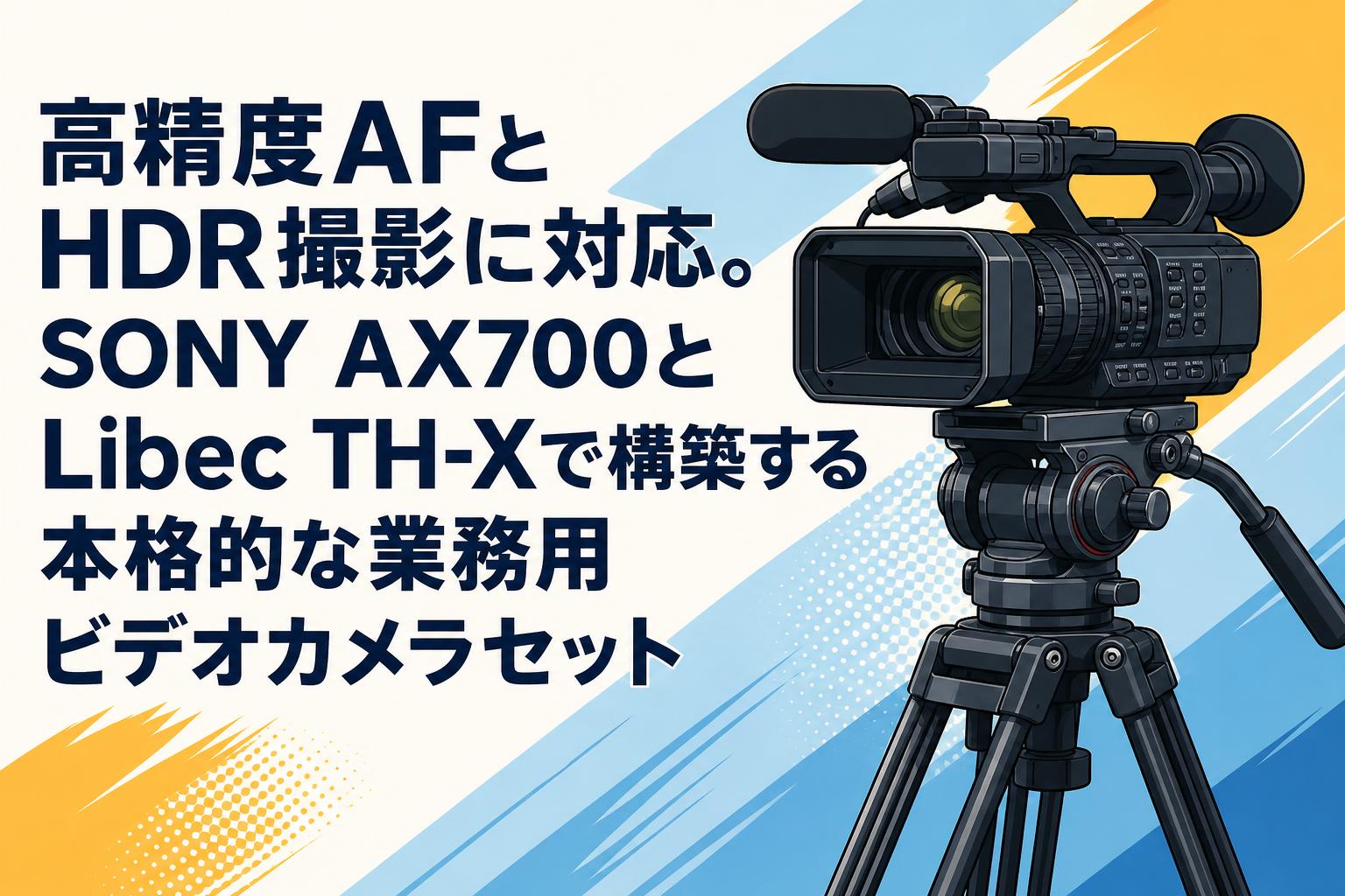高精度AFとHDR撮影に対応。SONY AX700とLibec TH-Xで構築する本格的な業務用ビデオカメラセット