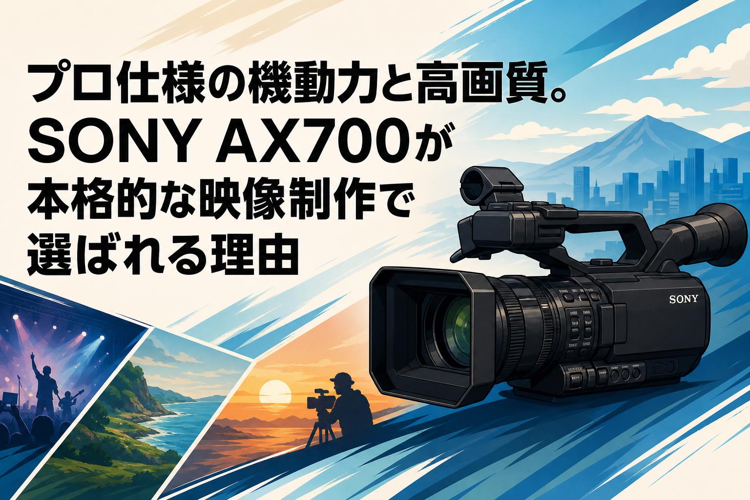 プロ仕様の機動力と高画質。SONY AX700が本格的な映像制作で選ばれる理由