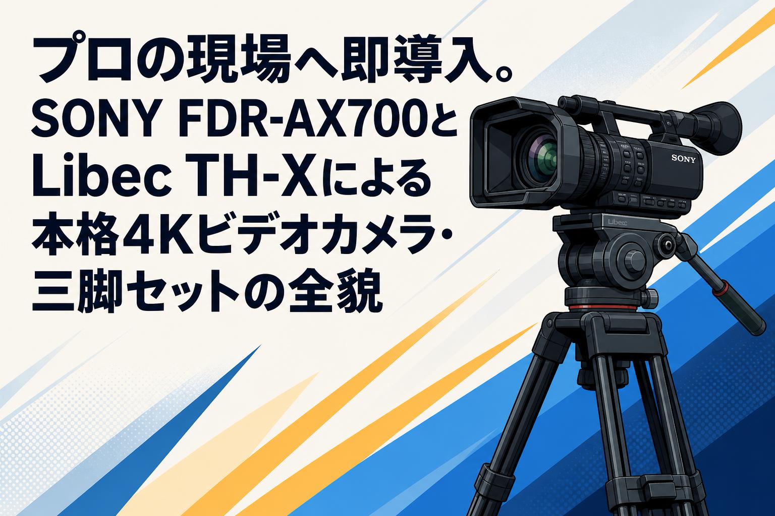 プロの現場へ即導入。SONY FDR-AX700とLibec TH-Xによる本格4Kビデオカメラ・三脚セットの全貌