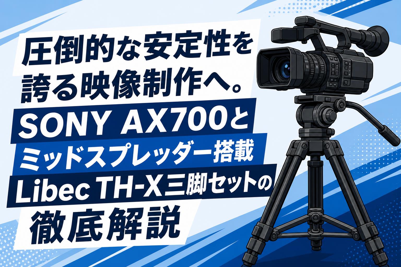 圧倒的な安定性を誇る映像制作へ。SONY AX700とミッドスプレッダー搭載Libec TH-X三脚セットの徹底解説