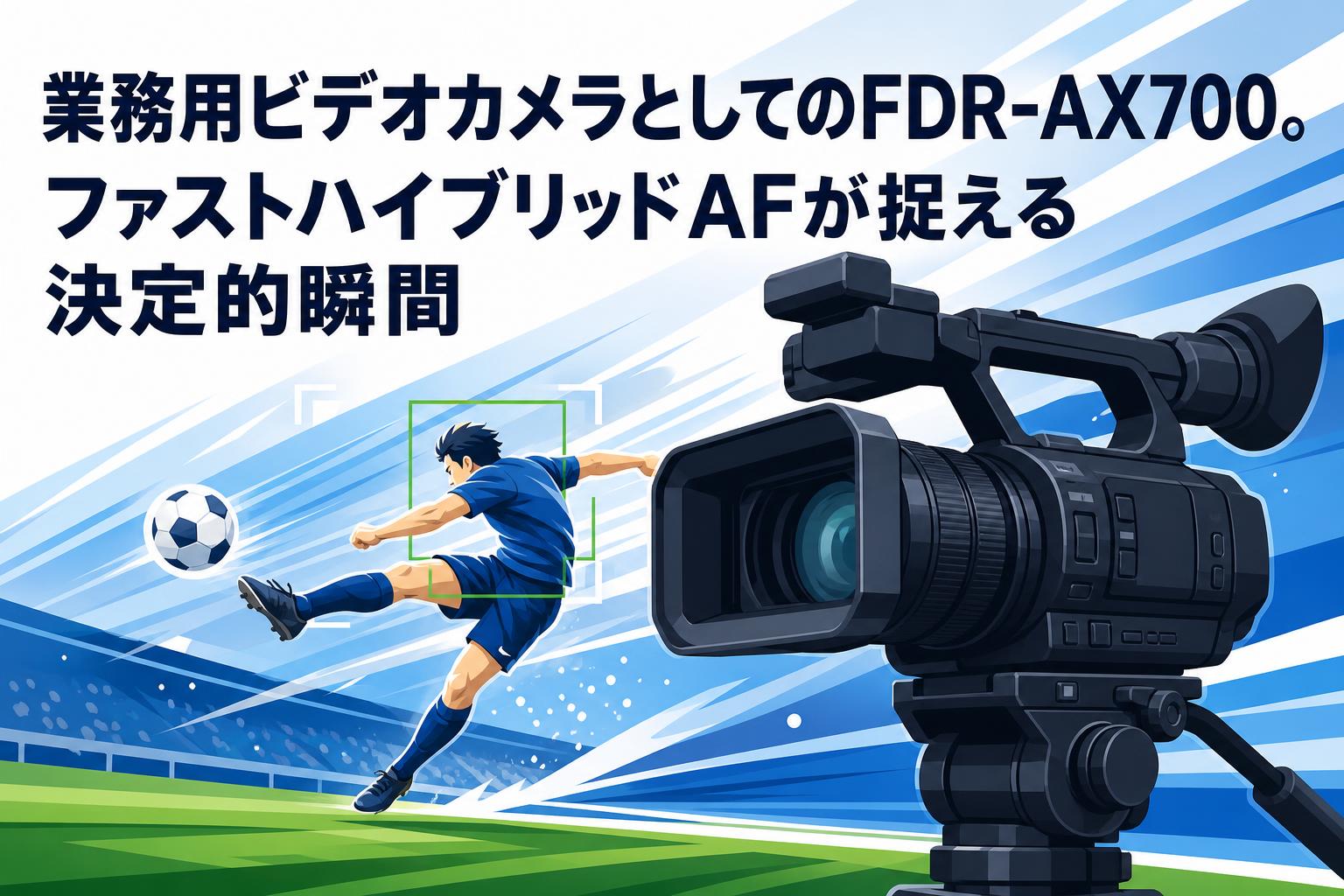 業務用ビデオカメラとしてのFDR-AX700。ファストハイブリッドAFが捉える決定的瞬間