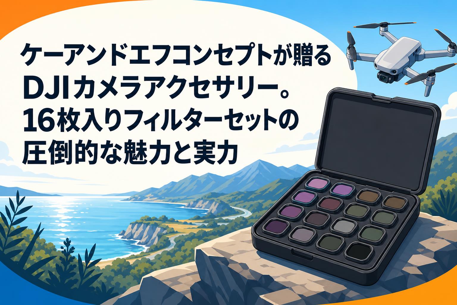 ケーアンドエフコンセプトが贈るDJIカメラアクセサリー。16枚入りフィルターセットの圧倒的な魅力と実力