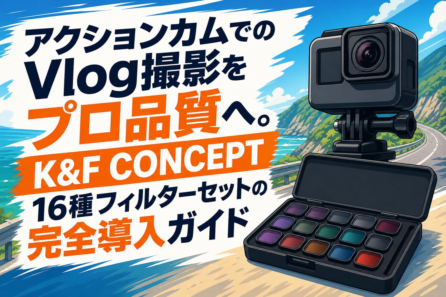 アクションカムでのVlog撮影をプロ品質へ。K&F CONCEPT 16種フィルターセットの完全導入ガイド
