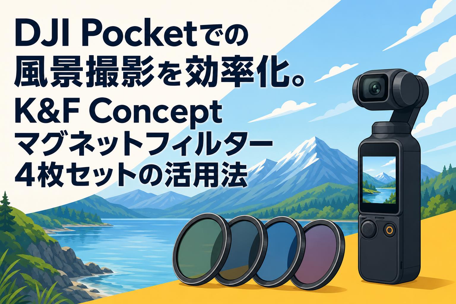 DJI Pocketでの風景撮影を効率化。K&F Conceptマグネットフィルター4枚セットの活用法