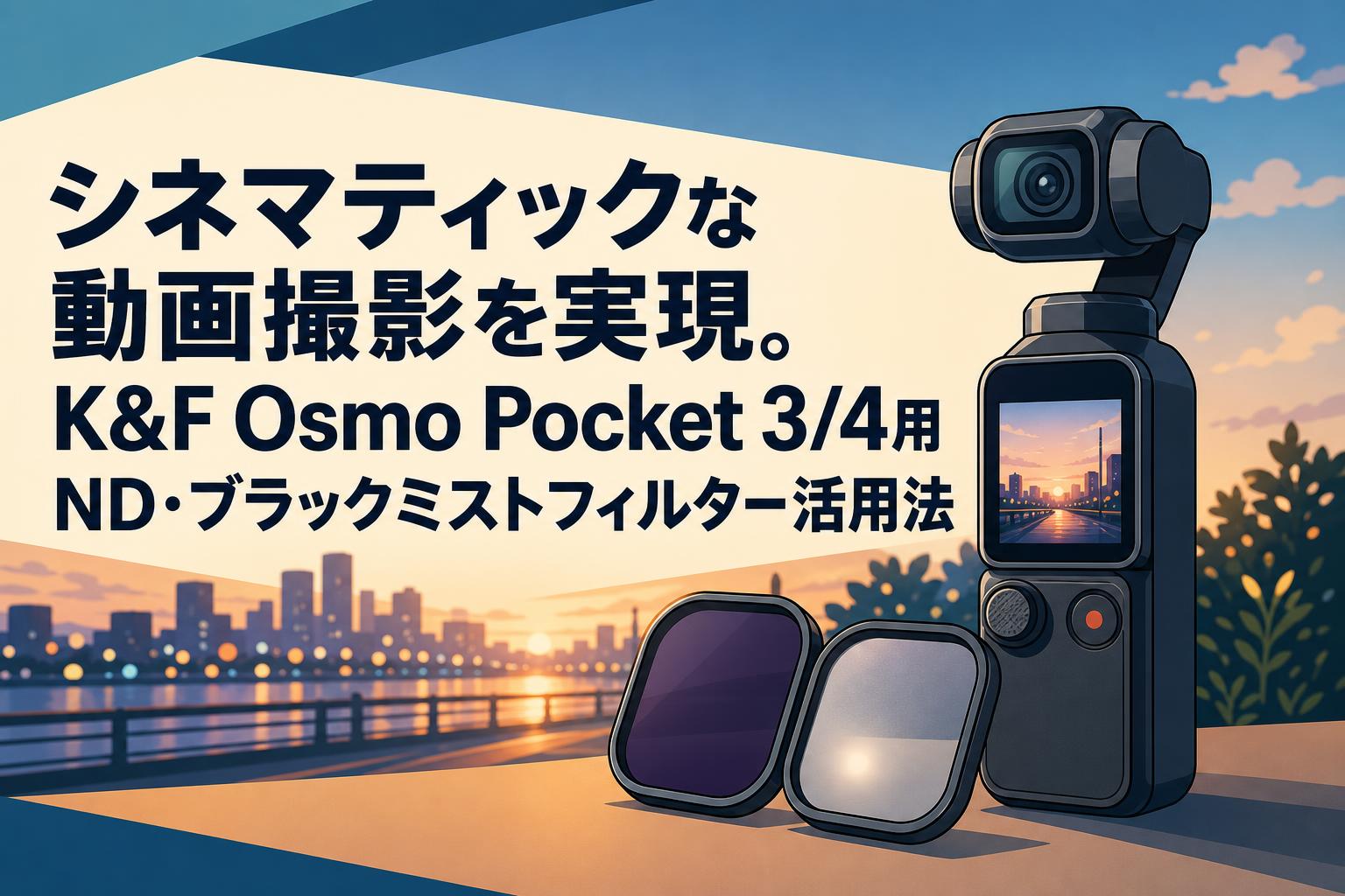 シネマティックな動画撮影を実現。K&F Osmo Pocket 3/4用ND・ブラックミストフィルター活用法
