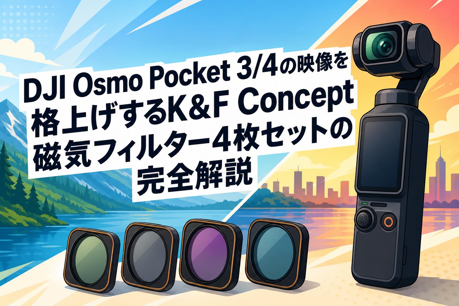 DJI Osmo Pocket 3/4の映像を格上げするK&F Concept磁気フィルター4枚セットの完全解説