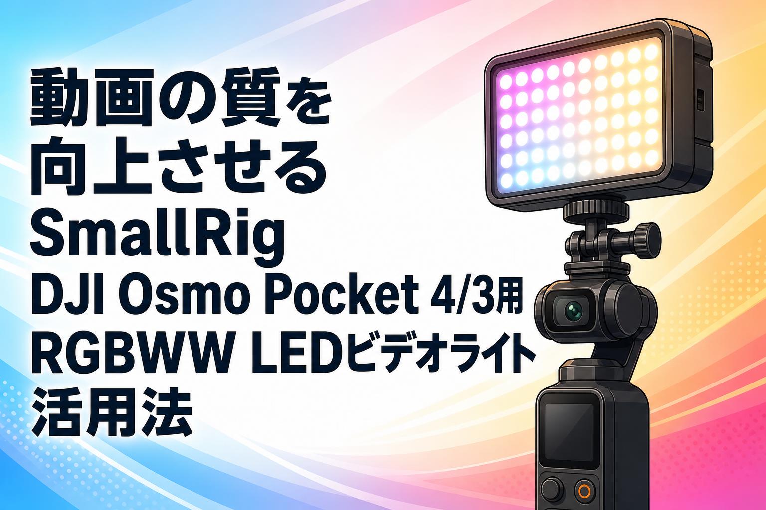 動画の質を向上させるSmallRig DJI Osmo Pocket 4/3用RGBWW LEDビデオライト活用法