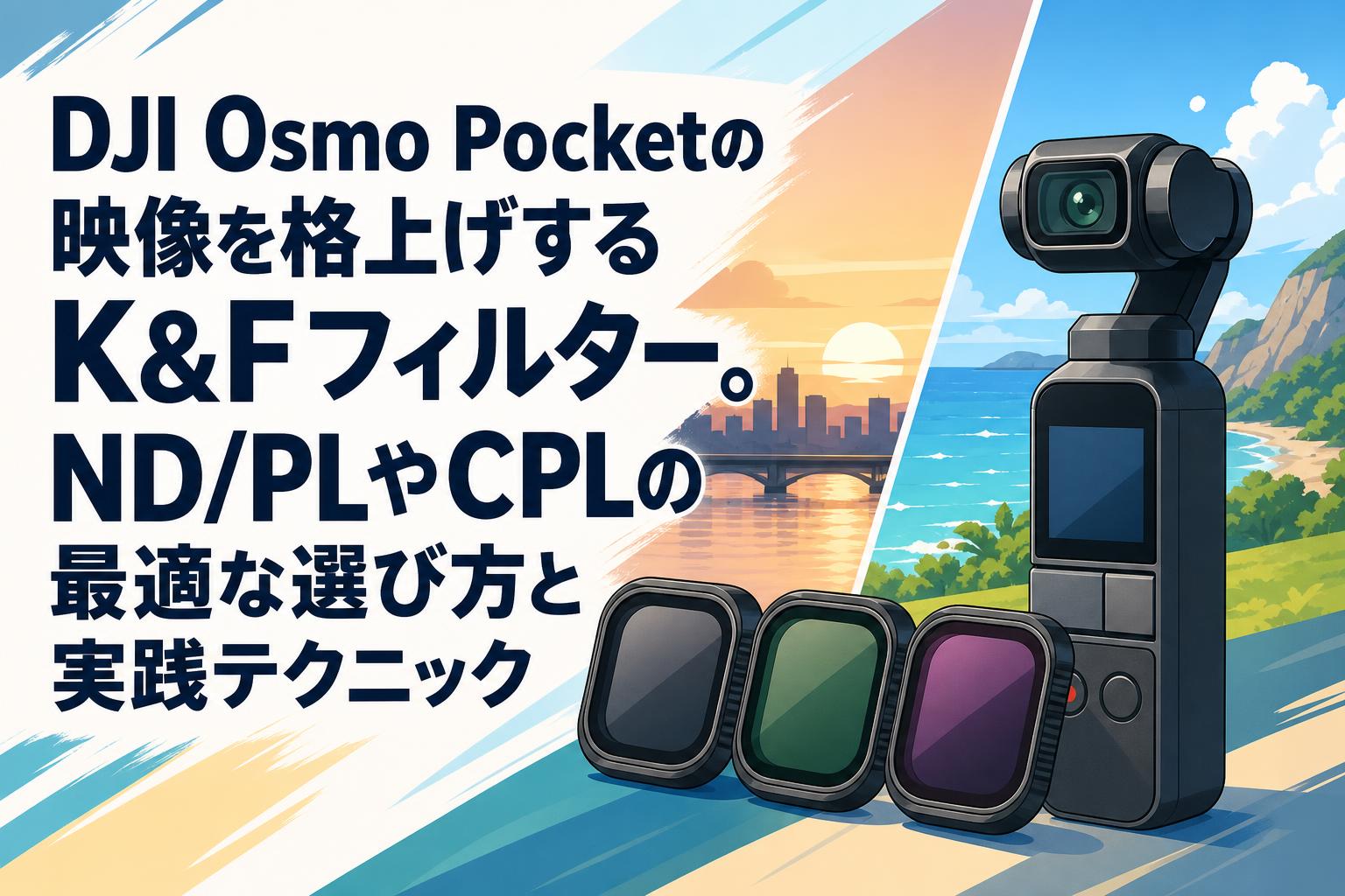 DJI Osmo Pocketの映像を格上げするK&Fフィルター。ND/PLやCPLの最適な選び方と実践テクニック