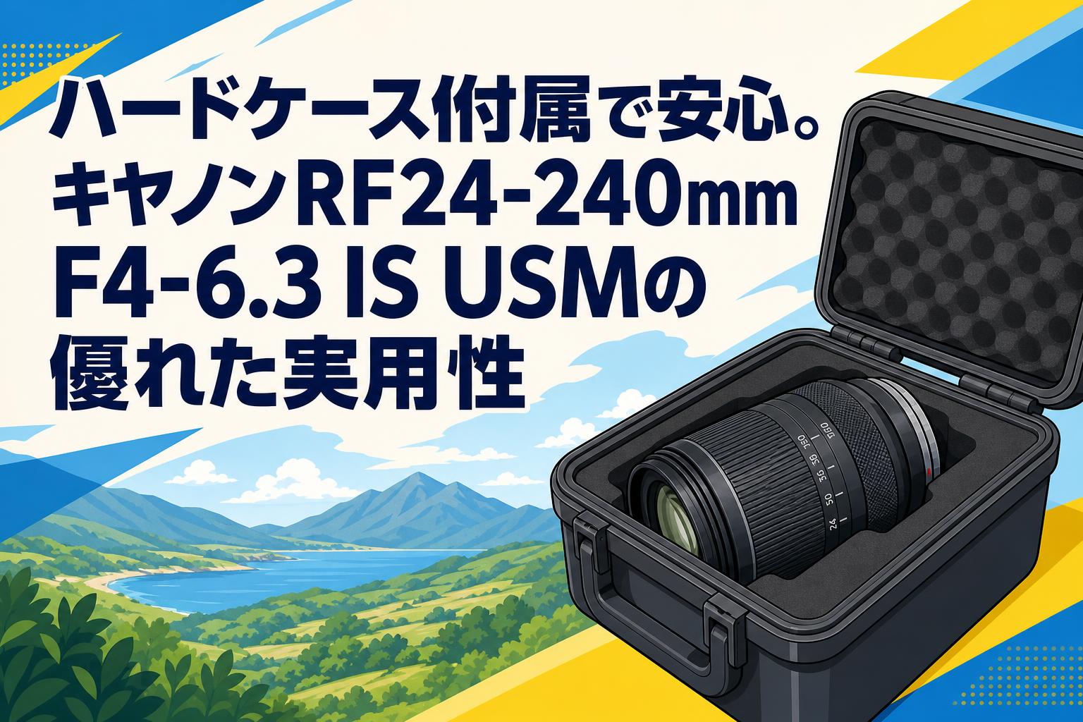 ハードケース付属で安心。キヤノンRF24-240mm F4-6.3 IS USMの優れた実用性