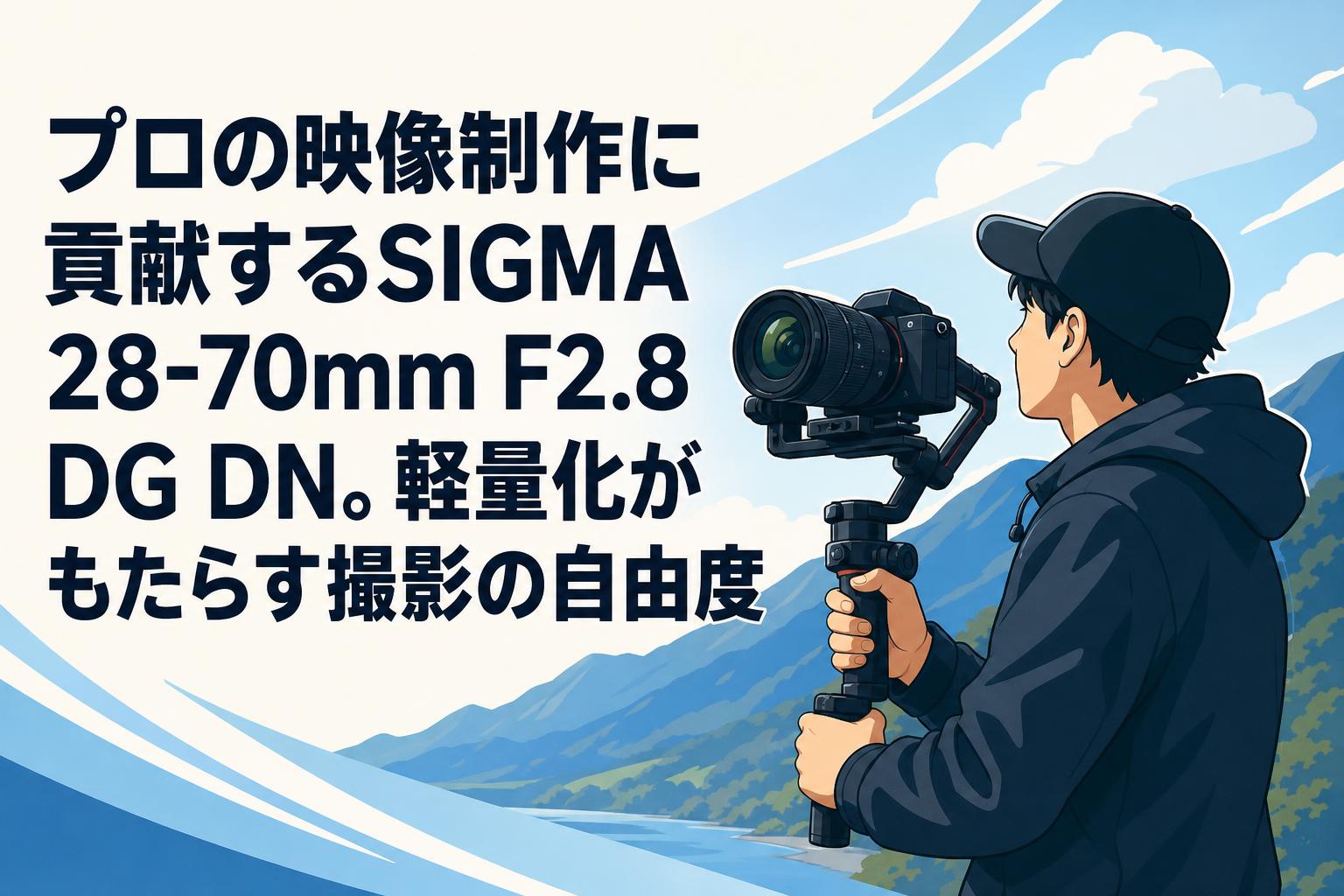 プロの映像制作に貢献するSIGMA 28-70mm F2.8 DG DN。軽量化がもたらす撮影の自由度