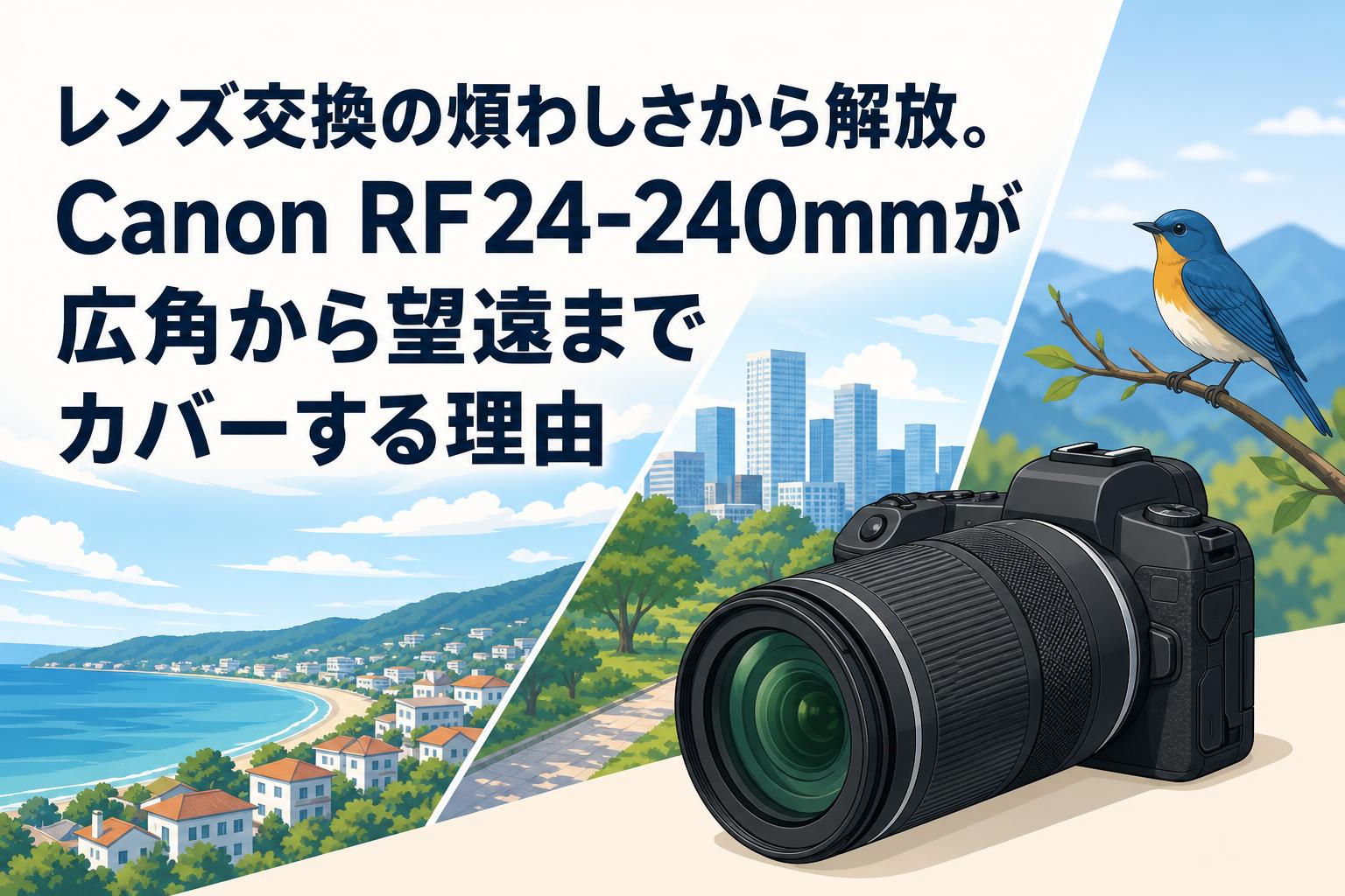 レンズ交換の煩わしさから解放。Canon RF24-240mmが広角から望遠までカバーする理由