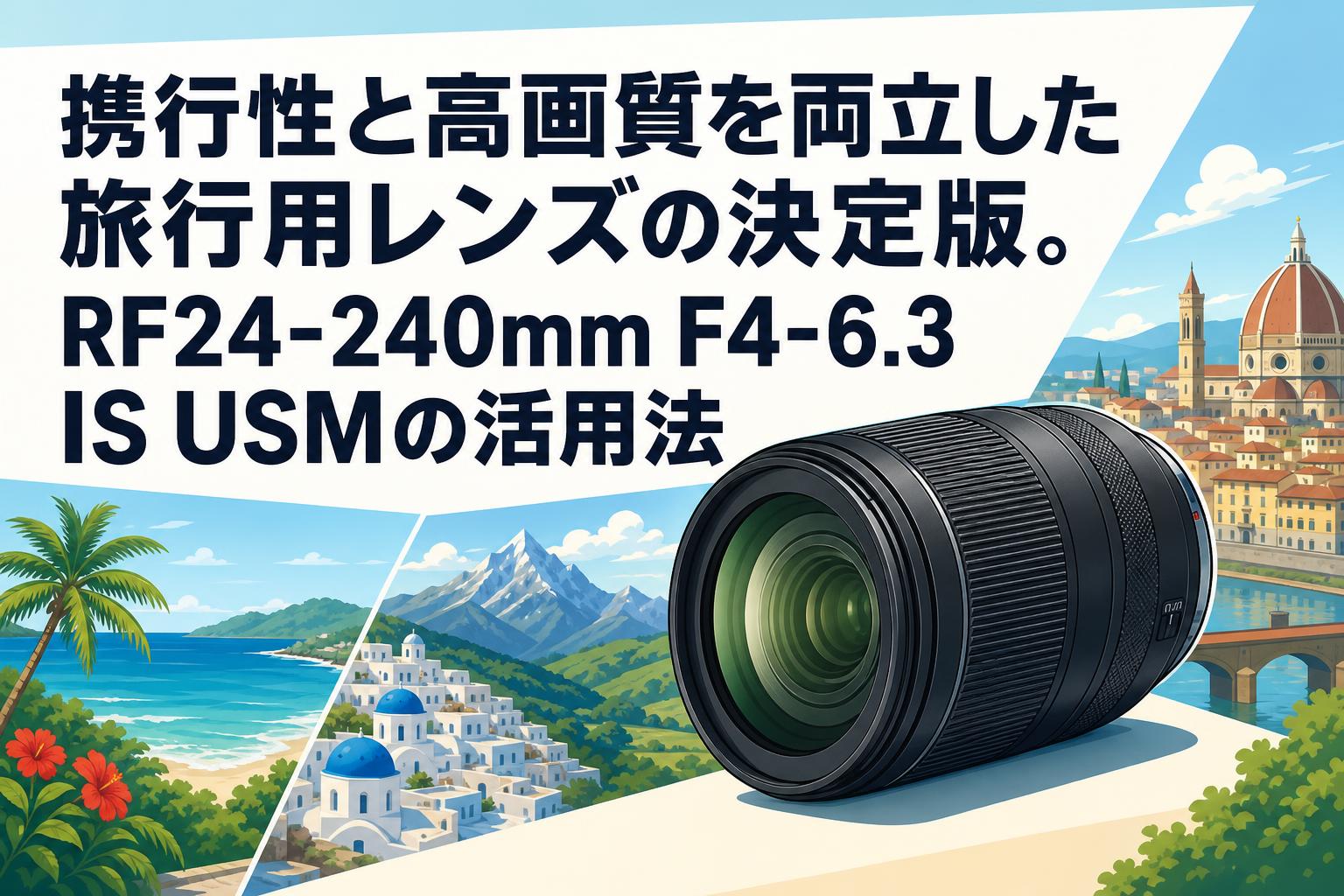 携行性と高画質を両立した旅行用レンズの決定版。RF24-240mm F4-6.3 IS USMの活用法
