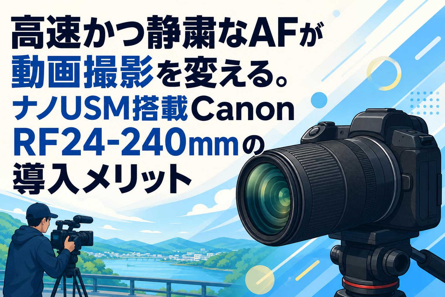 高速かつ静粛なAFが動画撮影を変える。ナノUSM搭載Canon RF24-240mmの導入メリット
