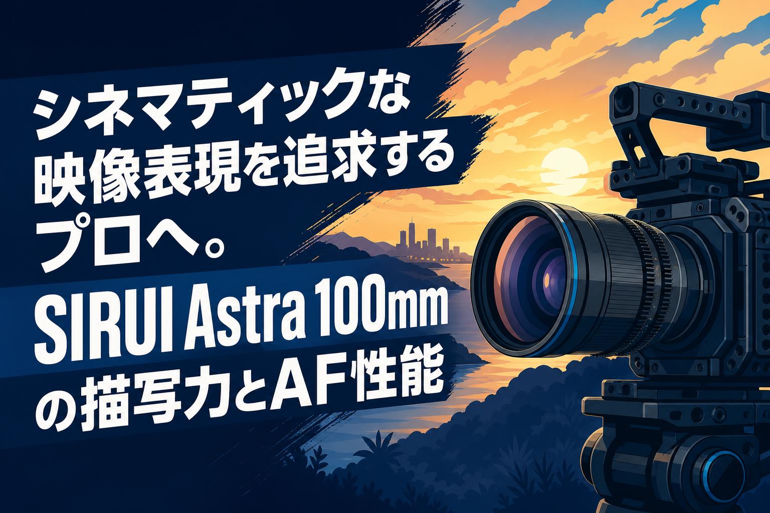 シネマティックな映像表現を追求するプロへ。SIRUI Astra 100mmの描写力とAF性能