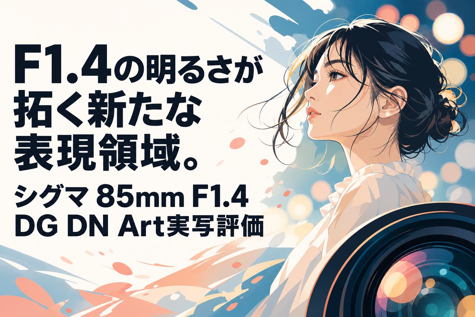 F1.4の明るさが拓く新たな表現領域。シグマ 85mm F1.4 DG DN Art実写評価
