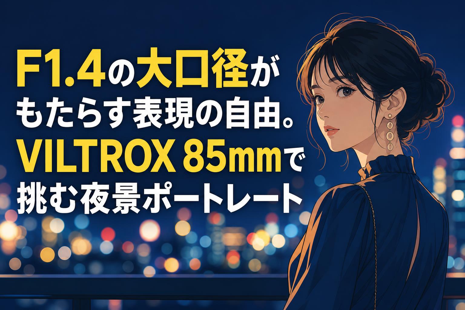 F1.4の大口径がもたらす表現の自由。VILTROX 85mmで挑む夜景ポートレート