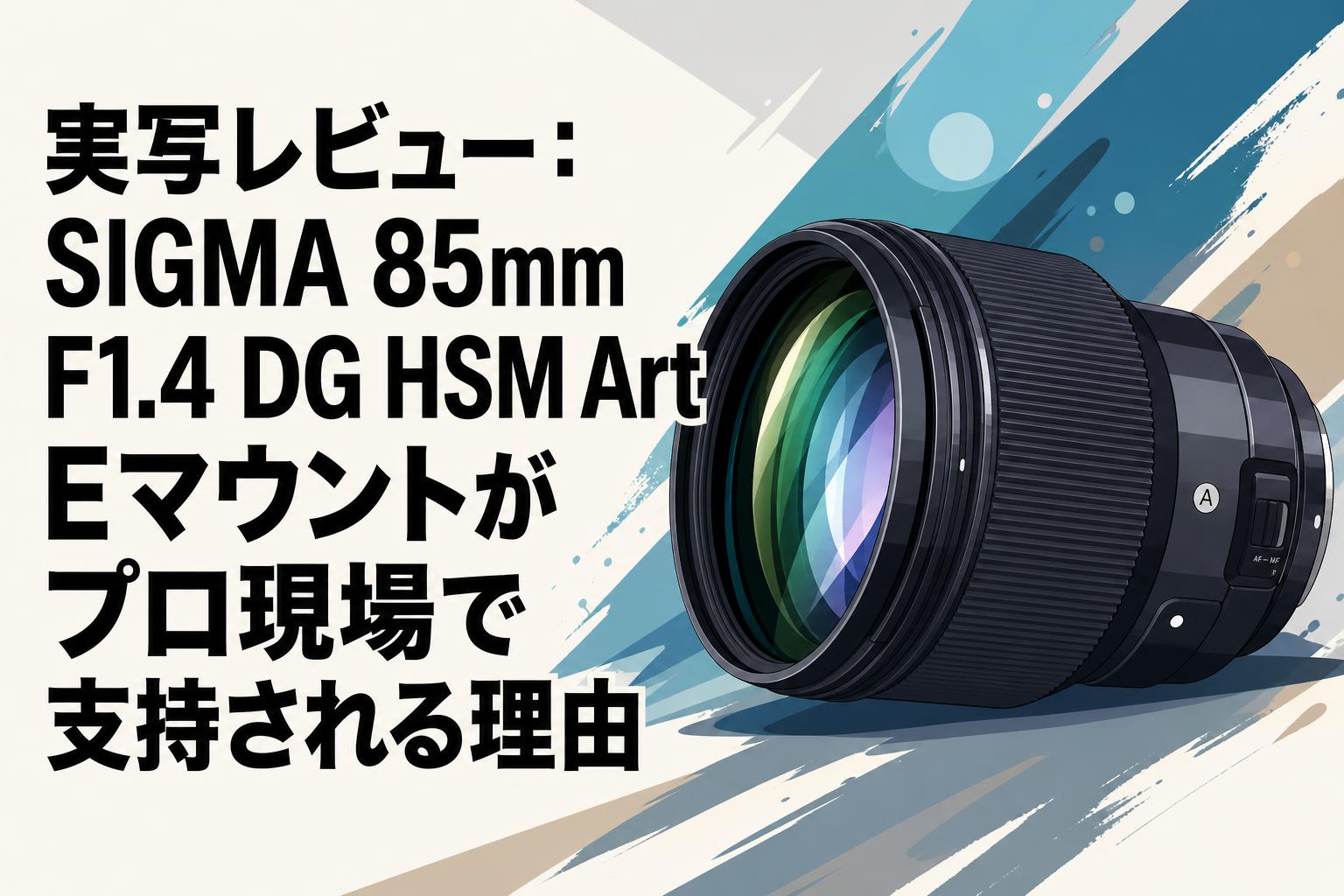 実写レビュー：SIGMA 85mm F1.4 DG HSM Art Eマウントがプロ現場で支持される理由